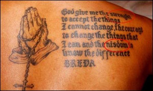 prayer tattoo. National Prayer Day unless