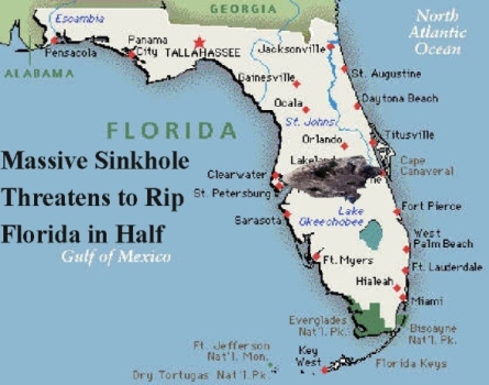 Sinkholes Florida on Massive Sinkhole Threatens To Rip Florida In Half   Glossynews Com