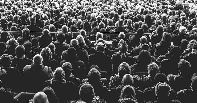 People crowd audience